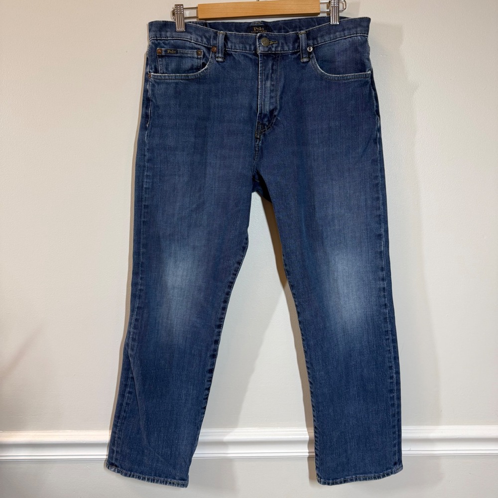 Polo Ralph Lauren The Thompson Relaxed Jeans Mens 34x30 Blue Straight 32x27